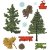 Sizzix A5 Clear Stamp Set by 49 and Market with Framelits Dies - Pine Holidays (16+5 pieces)