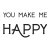 FÖRBESTÄLLNING - Spellbinders BetterPress Letterpress System Press Plates - You Make Me Happy (2 pack)
