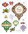 Justrite Cling Stamp Set - Merry and Bright (17 stamps)