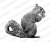 Impression Obsession Rubber Stamp - Squirrel Eating
