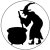 Martha Stewart Large Punch WITCH and CAULDRON