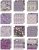 Tim Holtz Idea-ology 8”x8” Palette Collection - Purple (12 sheets)