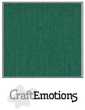 CraftEmotions 12x12 Linen Cardstock - Christmas Green (100 sheets)