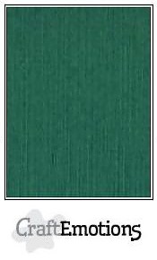 CraftEmotions A4 Linen Cardstock - Christmas Green (20 sheets)