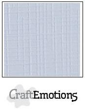 CraftEmotions Linen Cardstock - Classic White (10 sheets)