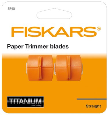 Fiskars Paper Trimmer Blades TripleTrack Titanium Straight Cutting (5740)