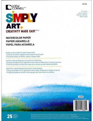 Loew-Cornell Simply Art 9x12 Watercolor Paper Pad (25 sheets)