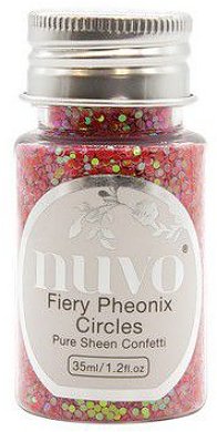 Nuvo Pure Sheen Confetti - Fiery Phoenix Circles (35ml bottle)