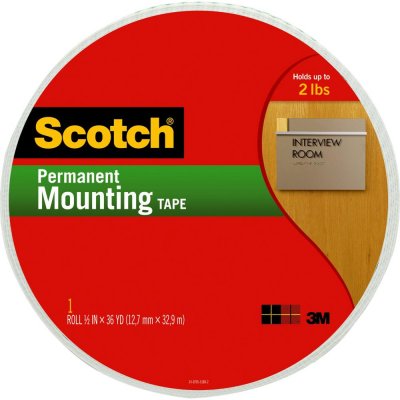 Scotch Extra Large Permanent Mounting Foam Tape Roll (19mm x 34.7m)