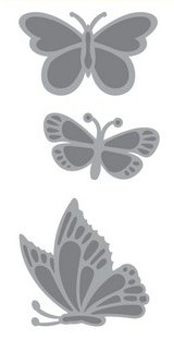 CraftEmotions Dies - Butterflies Card