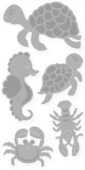 Craftemotions Dies - Turtle, Seahorse