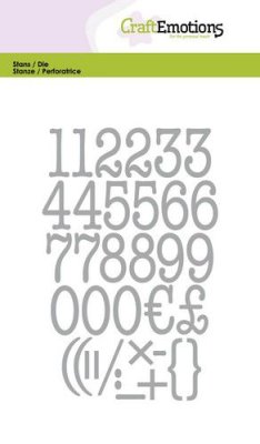 CraftEmotions Dies - Typewriter Numbers Large