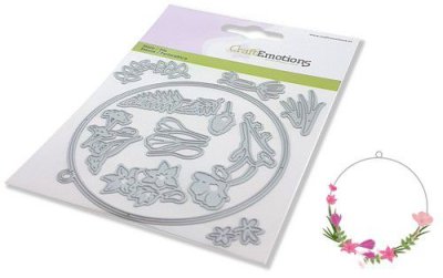 CraftEmotions Dies - Floral Decoration Round