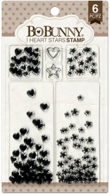 Bo Bunny Clear Stamp Set - I Heart Stars