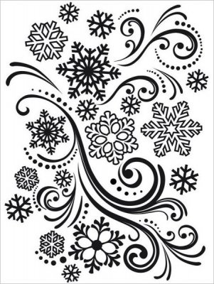 Darice Embossing Folder - Snowflake Swirl