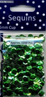 Sequins Cup Regular- Green (1200 pack)