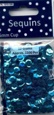Sequins Cup Regular - Turquoise (1200 pack)