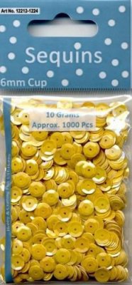 Sequins Cup AB Color - Yellow (1000 pack)
