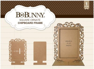 BoBunny Essentials Laser-Cut Chipboard Frame - Square Ornate