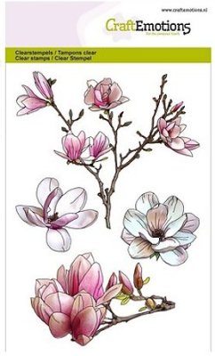 Craftemotions A6 Clearstamp Set - Magnolia Spring Time