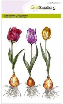 Craftemotions A6 Clearstamp Set - Tulip