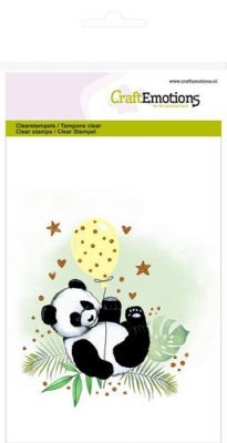 CraftEmotions A6 Clearstamp Set - Panda