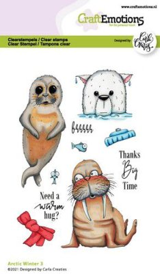 CraftEmotions A6 Clearstamp Set - Arctic Winter #3