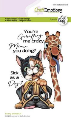CraftEmotions A6 Clearstamp Set - Funny Animals #4