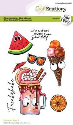 CraftEmotions A6 Clearstamp Set - Summer Fun #3