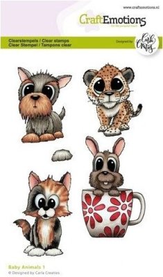 CraftEmotions A6 Clearstamp Set - Baby Animals #1