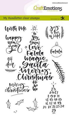 CraftEmotions A6 Clearstamp Set - Christmas Handletter #1