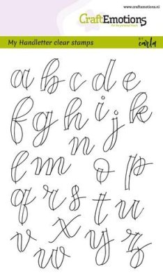 Craftemotions A6 Clearstamp Set - Hand Letter Alphabet (open lowercase)