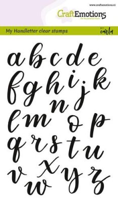 Craftemotions A6 Clearstamp Set - Hand Letter Alphabet (closed lowercase)