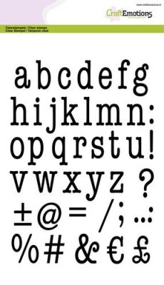 Craftemotions A5 Clearstamps - Typewriter Lowercase Alphabet