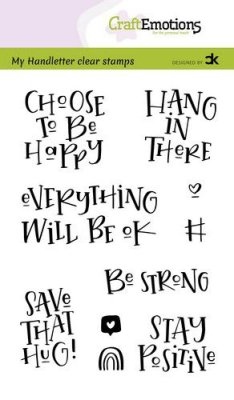 CraftEmotions A6 Clearstamps - Choose to be Happy Handletter