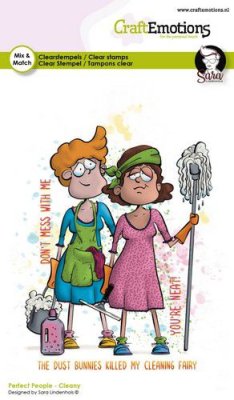 CraftEmotions A6 Clear Stamps - Perfect People Cleany