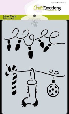 CraftEmotions A6 Mask Stencil - Christmas Decorations