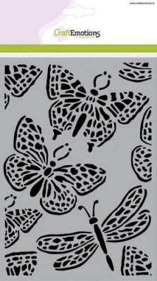 CraftEmotions A5 Mask Stencil - Butterfly Large