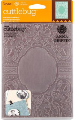 Cuttlebug 5"x7" Embossing Folder - Baroque Vine Frame by Anna Griffin