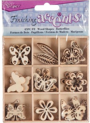 Darice Wooden Shapes - Butterfly (45 pack)