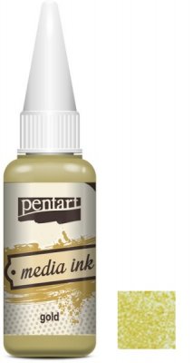 Pentart Metallic Media Ink - Gold (20 ml)