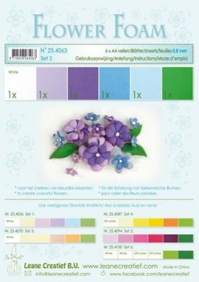 Lecrea A4 Flower Foam Pack #2 - Blue-Violet (6 sheets)