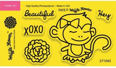 Waffle Flower Crafts Clear Stamps - Faye