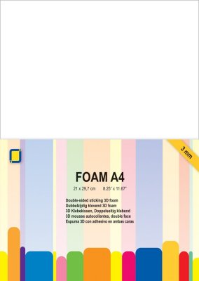 JEJE 3D Double Sided Adhesive Foam - A4 x 3mm (2 sheets)