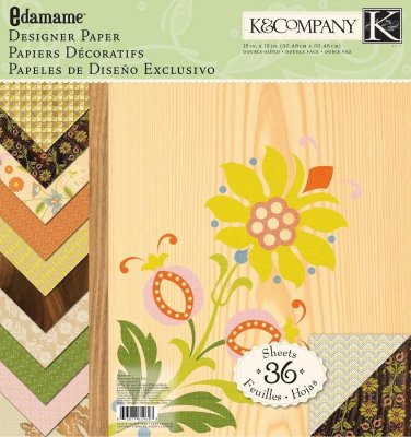 K&Company Edamame 12"x12" Designer Paper Pad (36 sheets)
