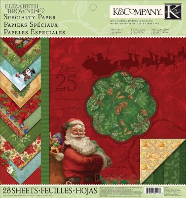 K & Company - Visions of Christmas 12"x12" double-sided Specialty Paper Pad (28 sheets)