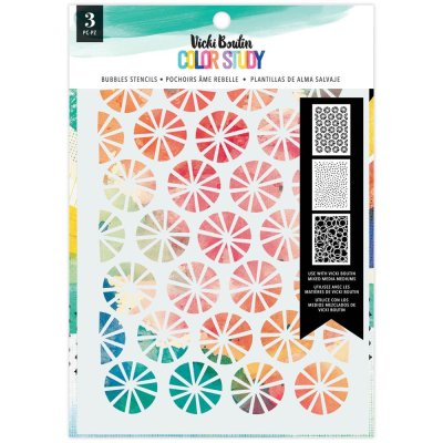 Vicki Boutin Color Study Stencils - Bubbles (3 pack)