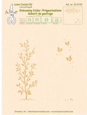 Leane Creatief Embossing Folder - Garden Scene