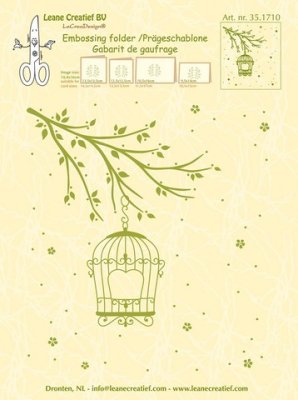 Leane Creatief Embossing Folder - Bird Cage