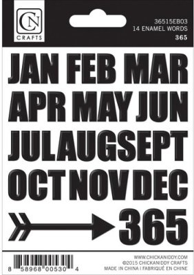 CN Crafts Enamel Stickers - Month Words (14 words)